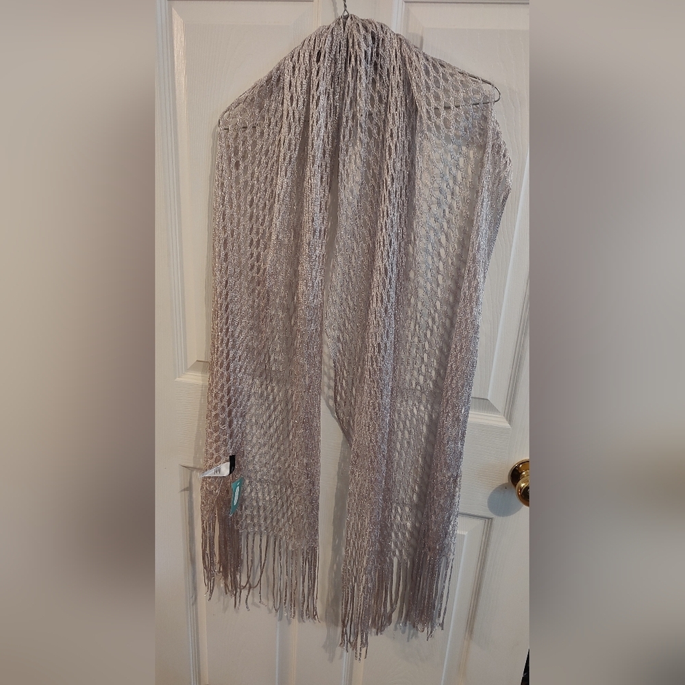 Maurices Silver Glitter Scarf
